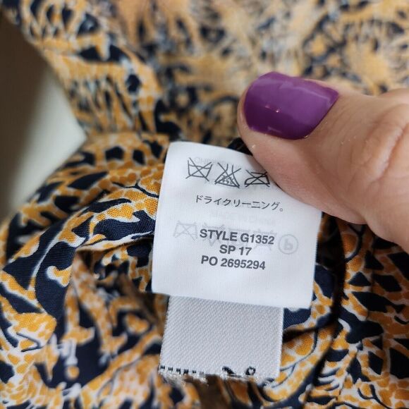 J. CREW x Drake's London Top Womens‎ 0 Giraffe Print Bell Sleeve Keyhole Neck - Picture 10 of 12